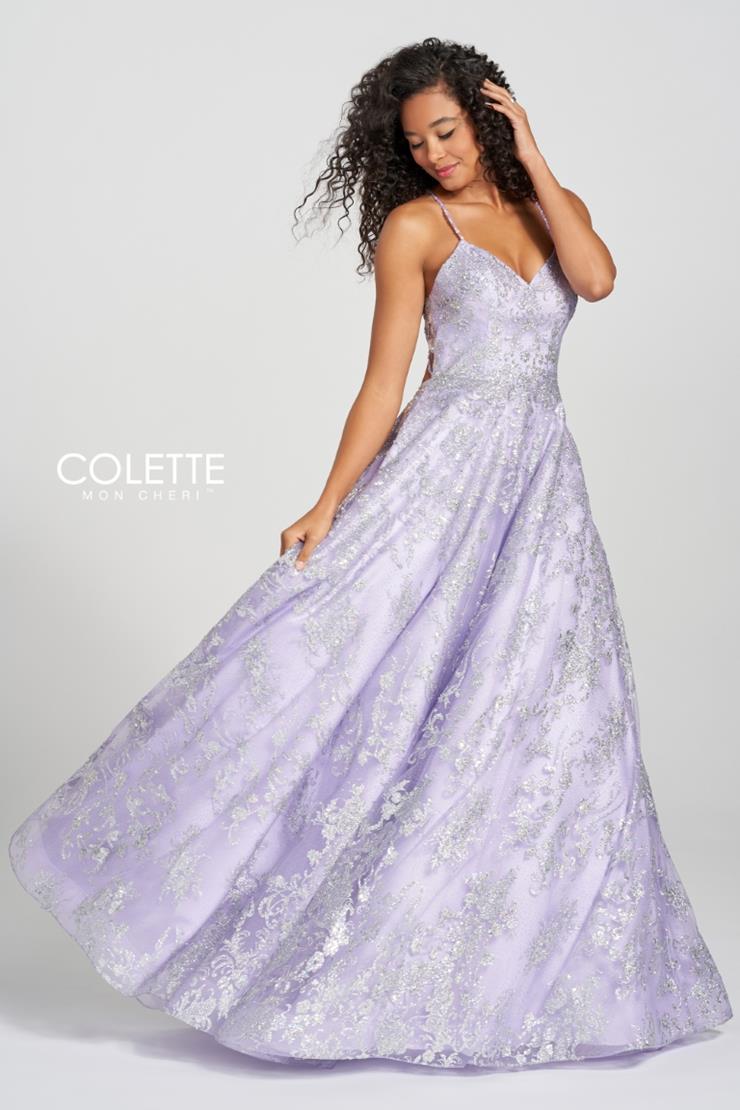 Purple Glitter Print Ball Gown Colette by Daphne Style #CL12201 Default Thumbnail Image